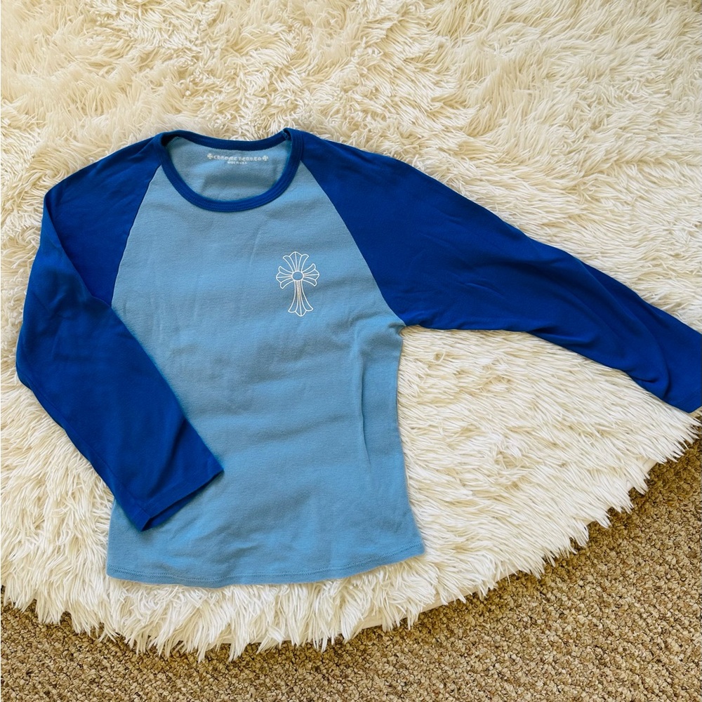 Chrome Hearts Blue Long Sleeve Tee